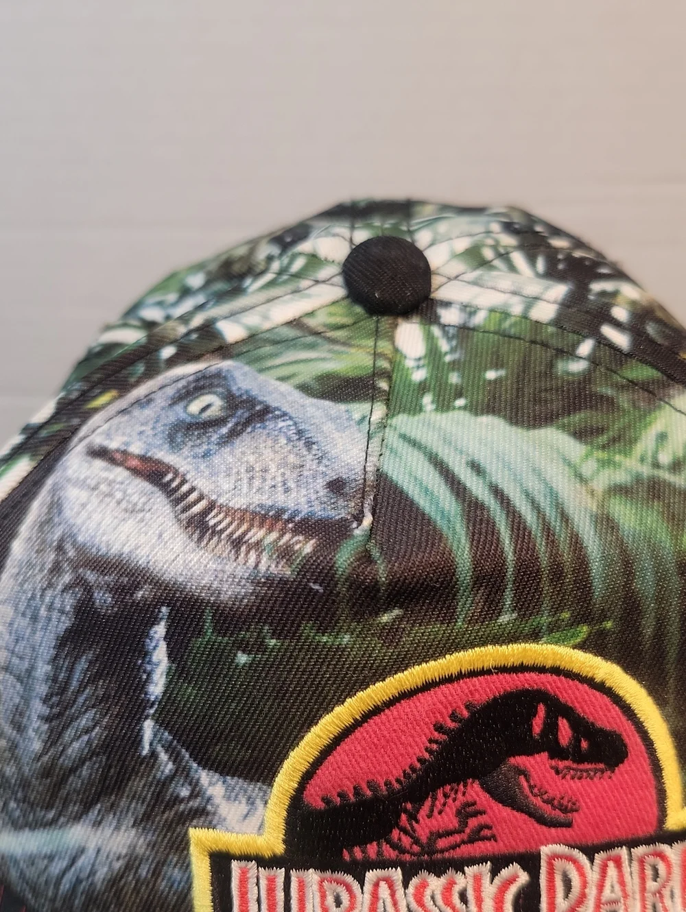Jurassic Park Dinosaur Graphic Snapback Hat OS